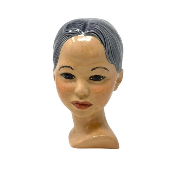 Vintage Alexander Backer African Lady Head Bust Polynesian Black 60s 70s